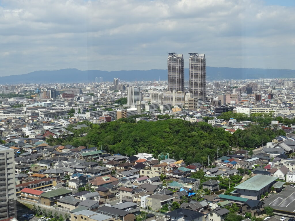 展望ロビーから反正天皇陵