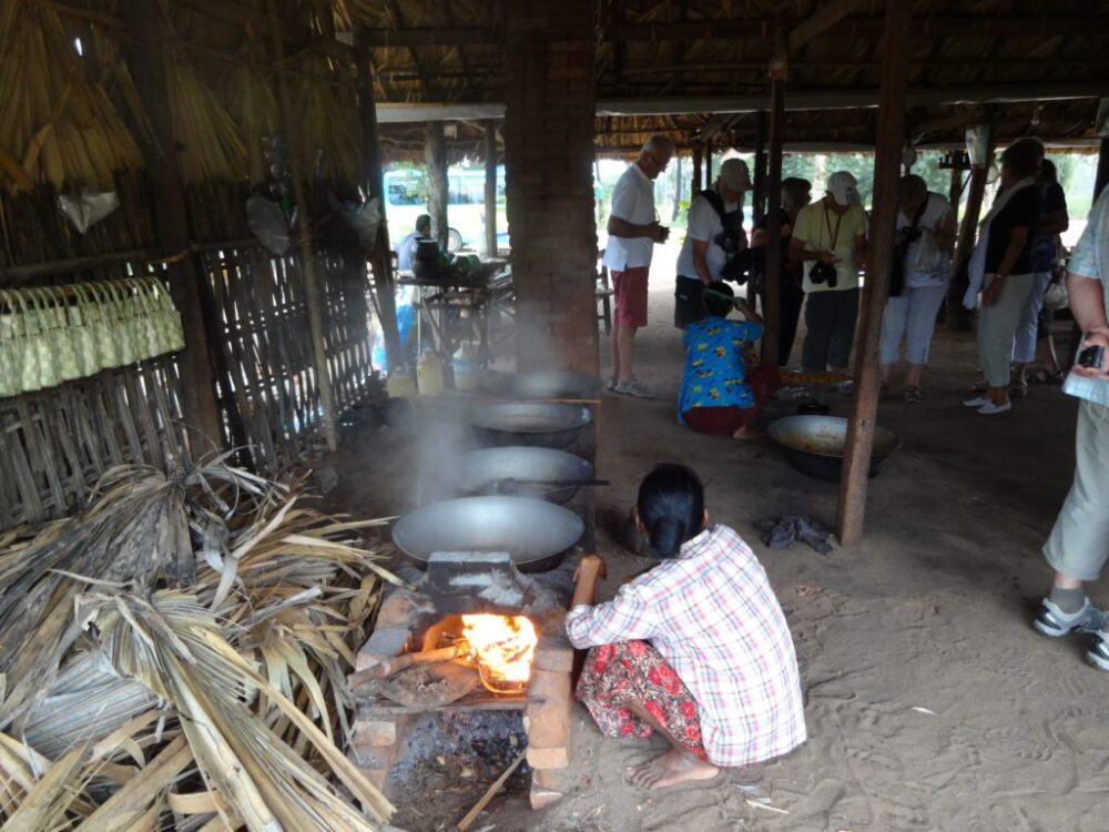 砂糖菓子の製造実演
