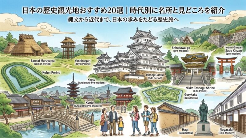 日本の歴史観光地おすすめ20選｜時代別に名所と見どころを紹介